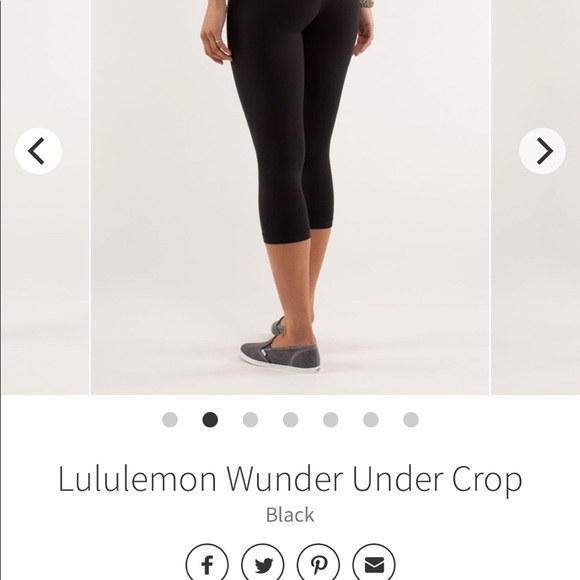 Lululemon black wunder under crop - Picture 2 of 5